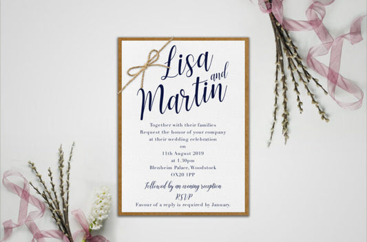 Floral Wedding Invitation Mockup