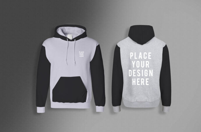 Front and Back Men's Hoodie Mockup