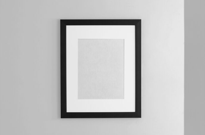 Generate Mockups of Black Picture Frames with Passepartout