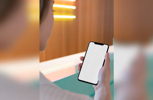 Generate iPhone Mockup with a Woman