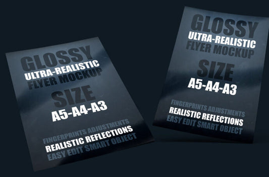 Glossy Poster Mockup Set