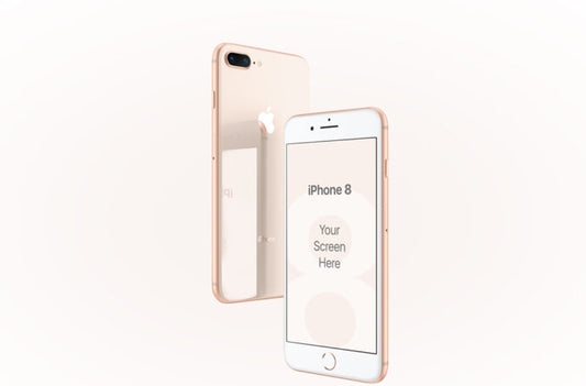 Gold iPhone 8 Mockup - High Quality Images for Designers