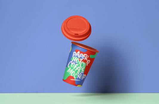 Gravity-Defying Coffee Cup Mockup