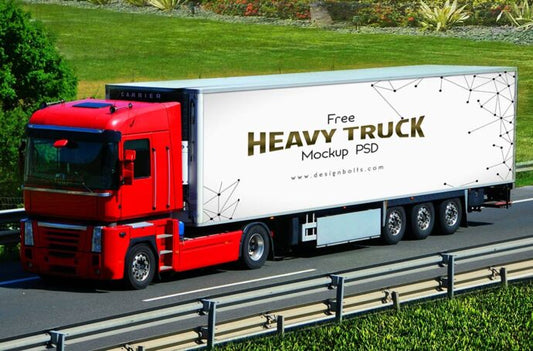 Heavy Truck Template for Design Mockup