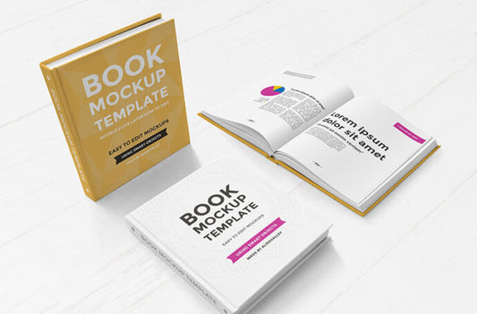 High-Quality Hardcover Book Mockup Collection