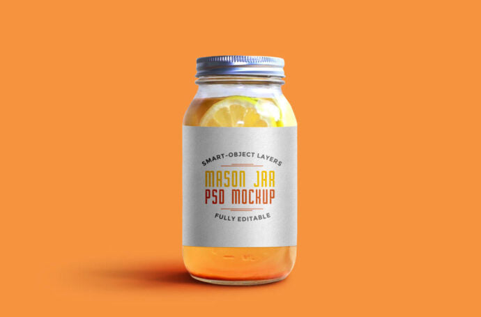 High-Quality Mason Jar Mockup Template for Your Designs