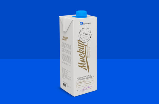 High-Quality Milk Carton Packaging Mockup