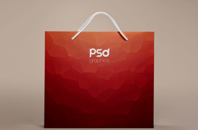 High-Quality Paper Shopping Bag Mockup Template