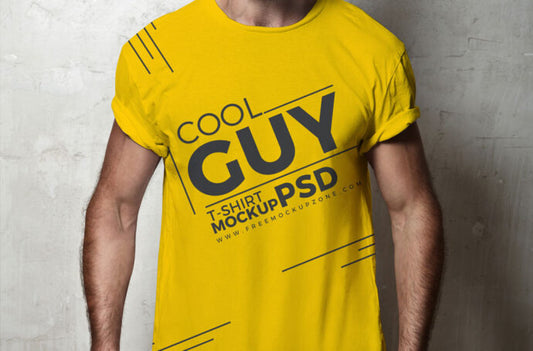 Hipster T-Shirt Mockup for Men