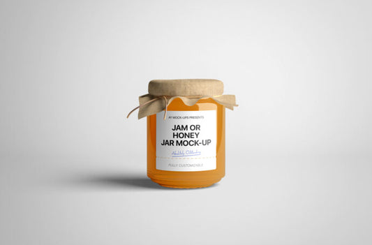 Honey Jar Packaging Mockup Template