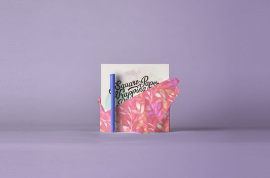 Invitation Card Paper Wrap Mockup for Presentation