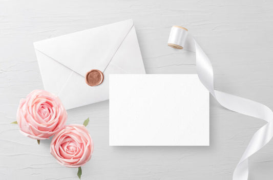 Invitation Card and Envelope Mockup Template