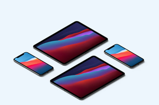 Isometric Mockup for iPhone 11 Pro and iPad Pro