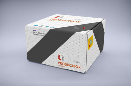 Large Carton Box Mockup Template