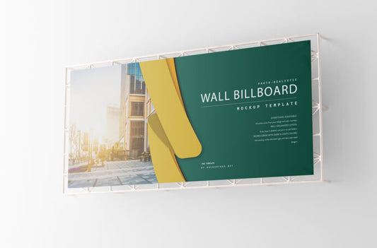 Large Wall Billboard Template Mockup