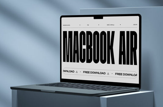 MacBook Air M2 Mockup - Open and Ready for Use