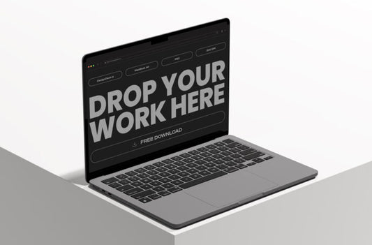 MacBook Air Mockup with Isometric Design