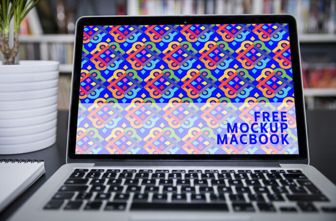 MacBook Front View Mockup for Graphic Designers