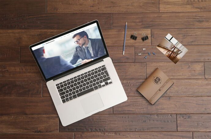 MacBook Pro Floor Mockup - High Quality Images for Designers