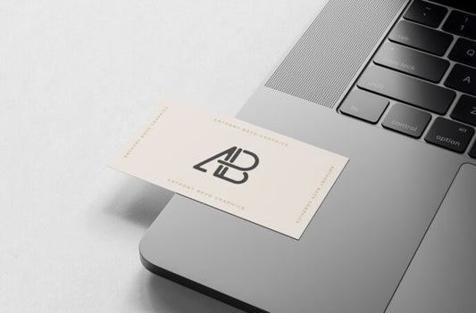 MacBook Pro Mockup for Business Card Design