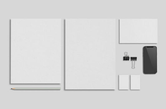 MacBook and iPhone Mockup Set for Stationery Items