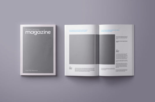 Magazine Mockup in A4 and US Letter Sizes