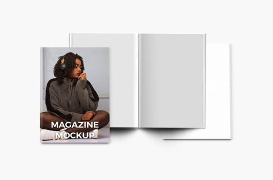 Magazine Mockup with Open and Closed Options