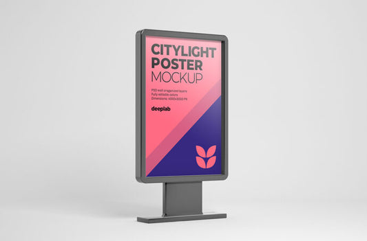 Mockup Set for Street Light Billboards