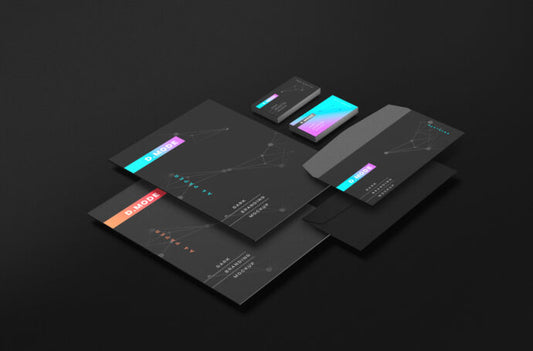 Mockup for Dark Stationery Branding