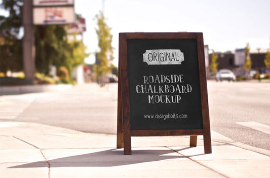 Mockup for Roadside Chalkboard Design