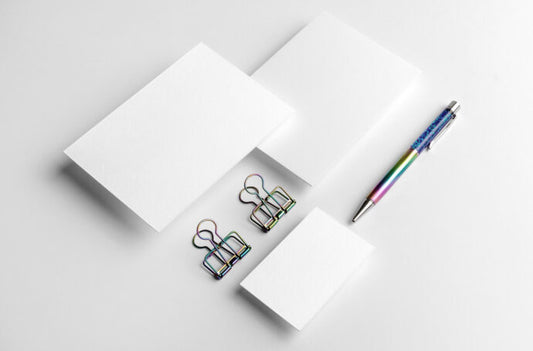 Mockup for Stationery Branding with Clips