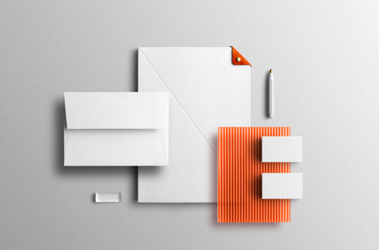 Mockup for Top-View Stationery Branding