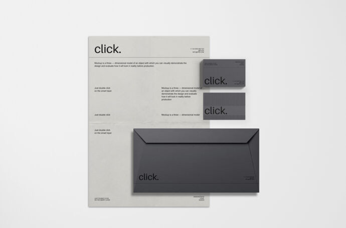 Mockup for a Brand Identity of a Stationery Company