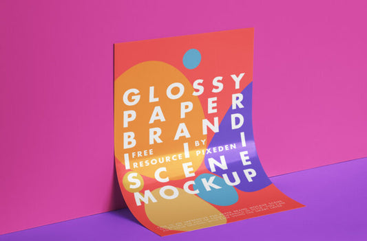 Mockup for a Glossy Flyer Presentation