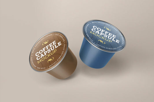 Mockup of Aluminum Coffee Capsules