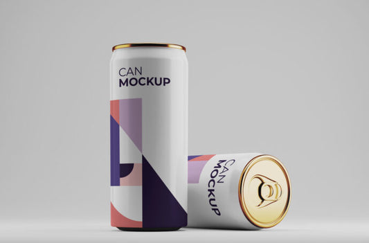 Mockup of Aluminum Soda Cans