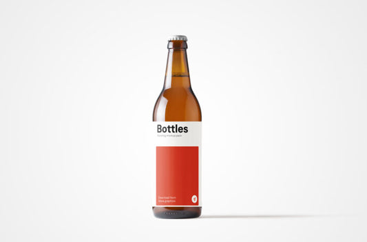 Mockup of Beer Bottle with Label