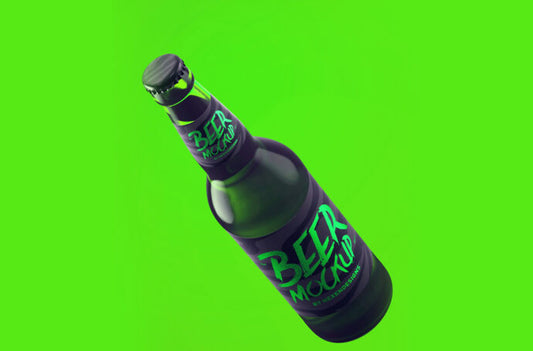 Mockup of Beer Bottle with Labels