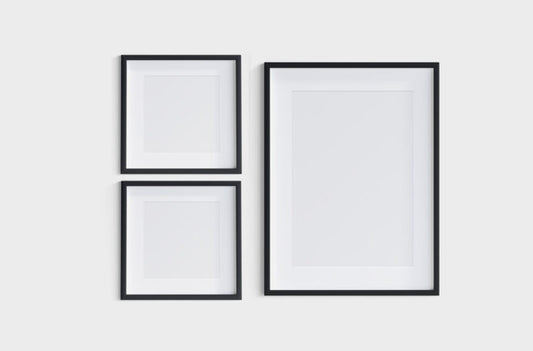 Mockup of Black Picture Frames