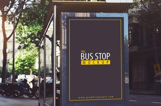 Mockup of Bus Stop Advertising