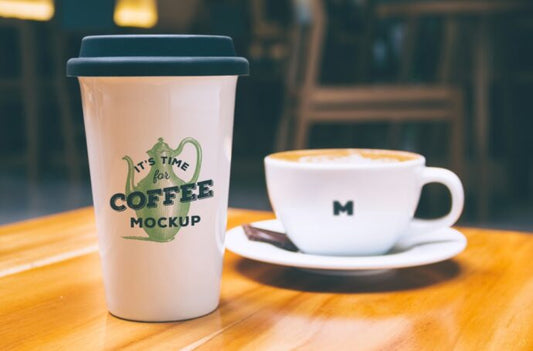 Mockup of Ceramic Coffee Cup