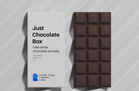 Mockup of Chocolate Bar Packaging