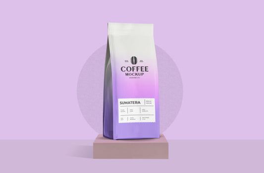 Mockup of Coffee Pouch Packaging