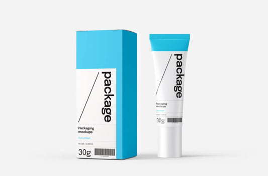 Mockup of Cosmetic Tube and Packaging Box for Marketing and Branding