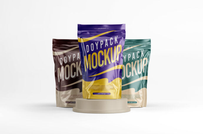 Mockup of Doypacks