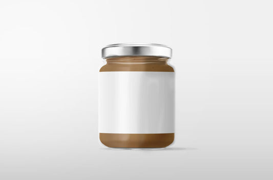 Mockup of Glass Jar with Metal Lid