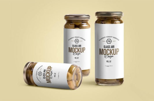 Mockup of Glass Jars