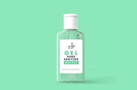 Mockup of Hand Sanitizer Gel Bottle