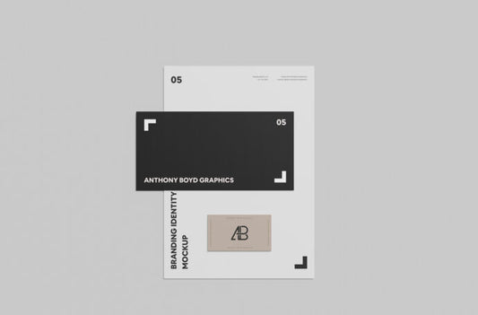 Mockup of Letterhead, Envelope, and Business Card for Branding