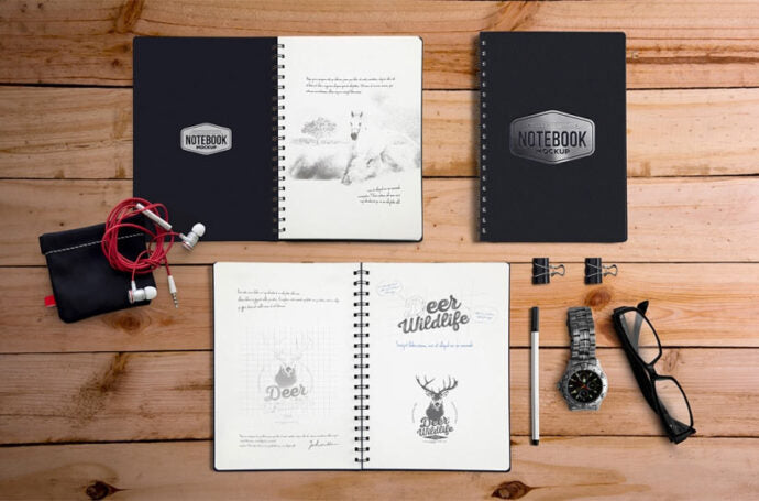 Mockup of Notebook Stationery